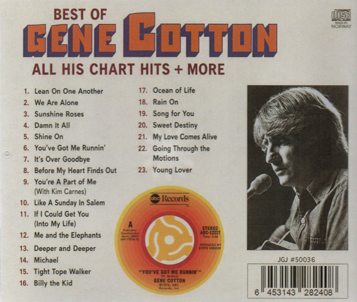 (image for) Best Of Gene Cotton: All His Chart Hits + More
