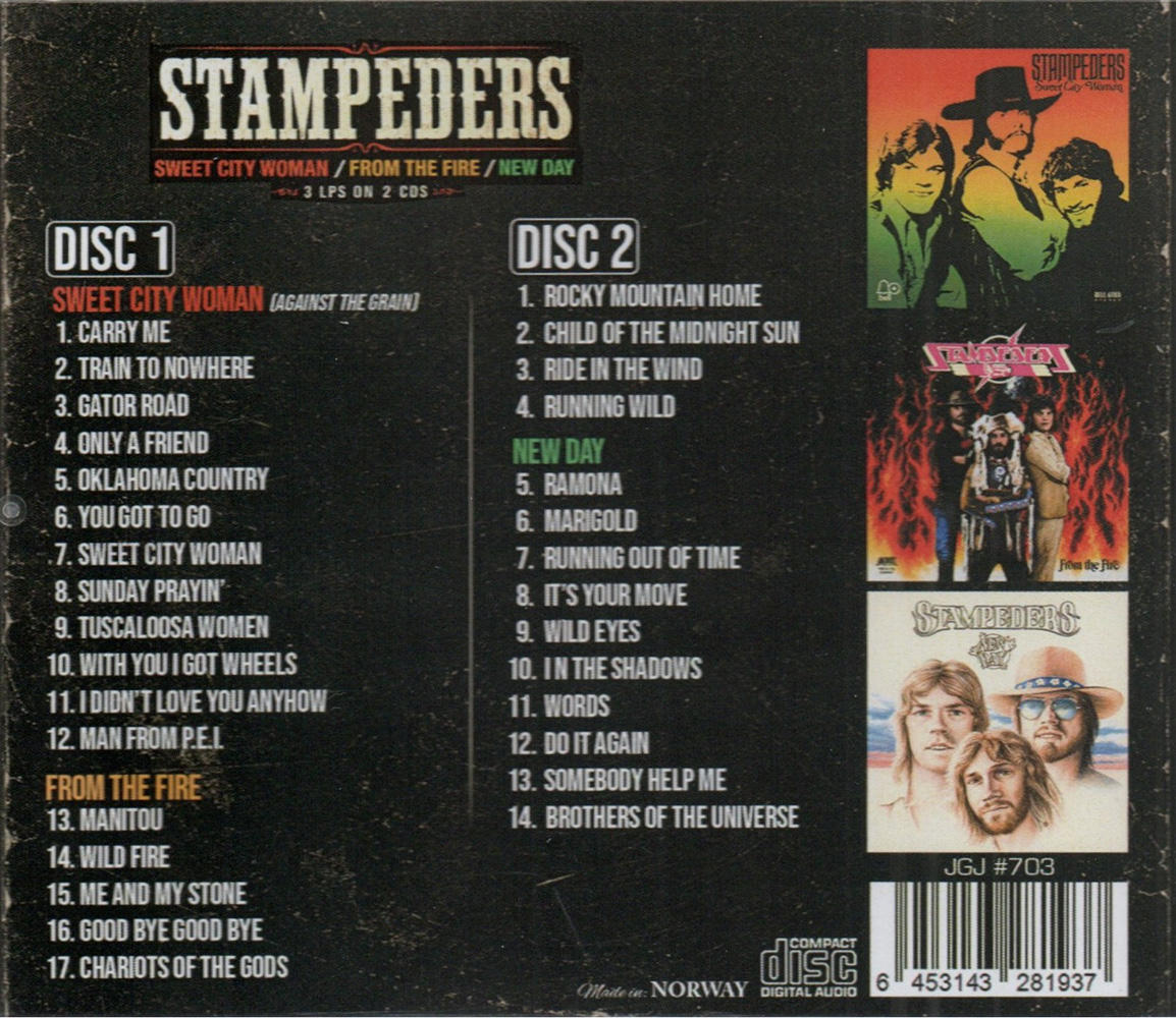 (image for) 3 LPs on 2 CDs: Sweet City Woman / From The Fire / New Day (2 CD)