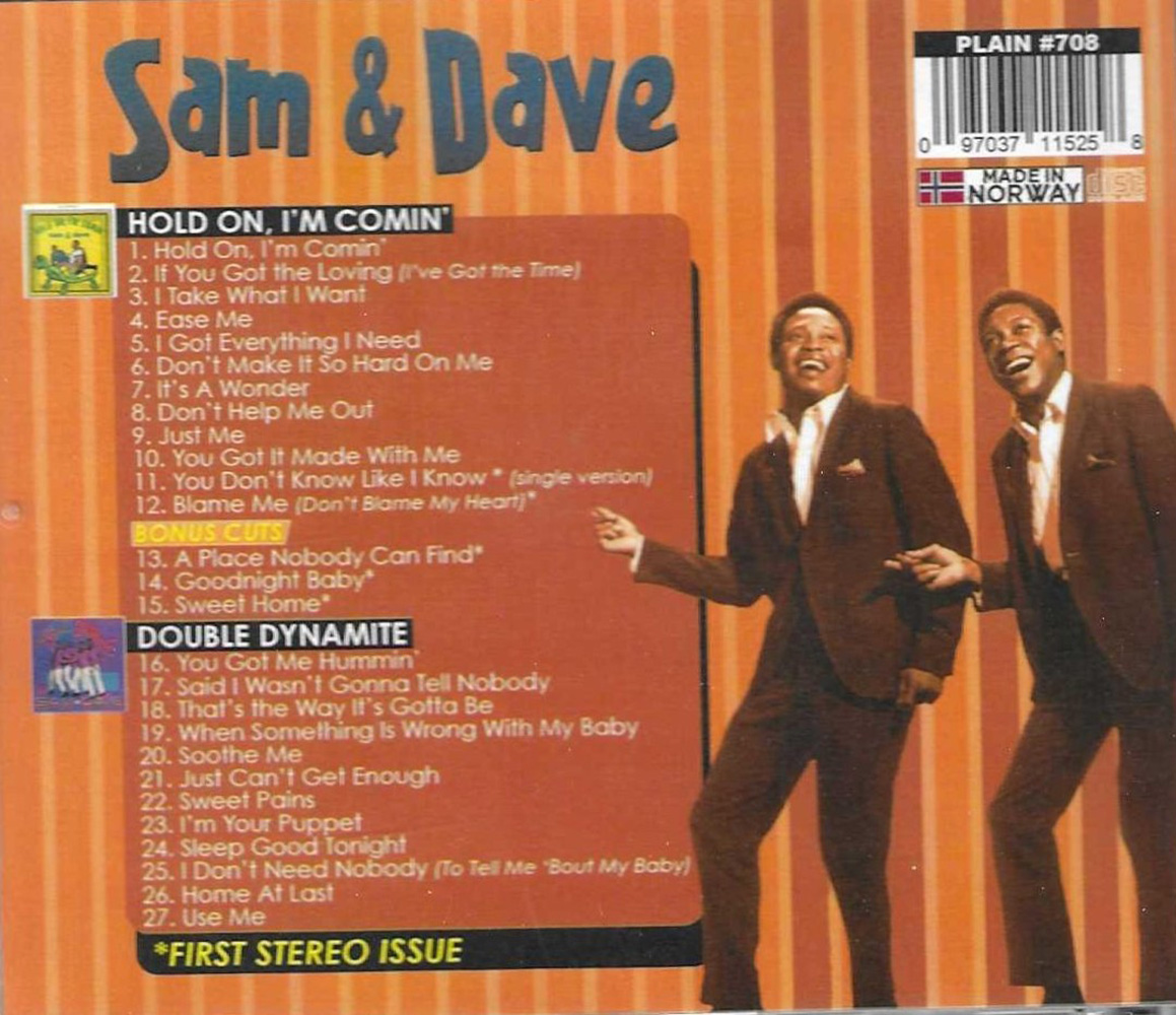 (image for) Hold On, I'm Comin'+Double Dynamite-2 LPs On 1 CD + 3 Bonus Cuts