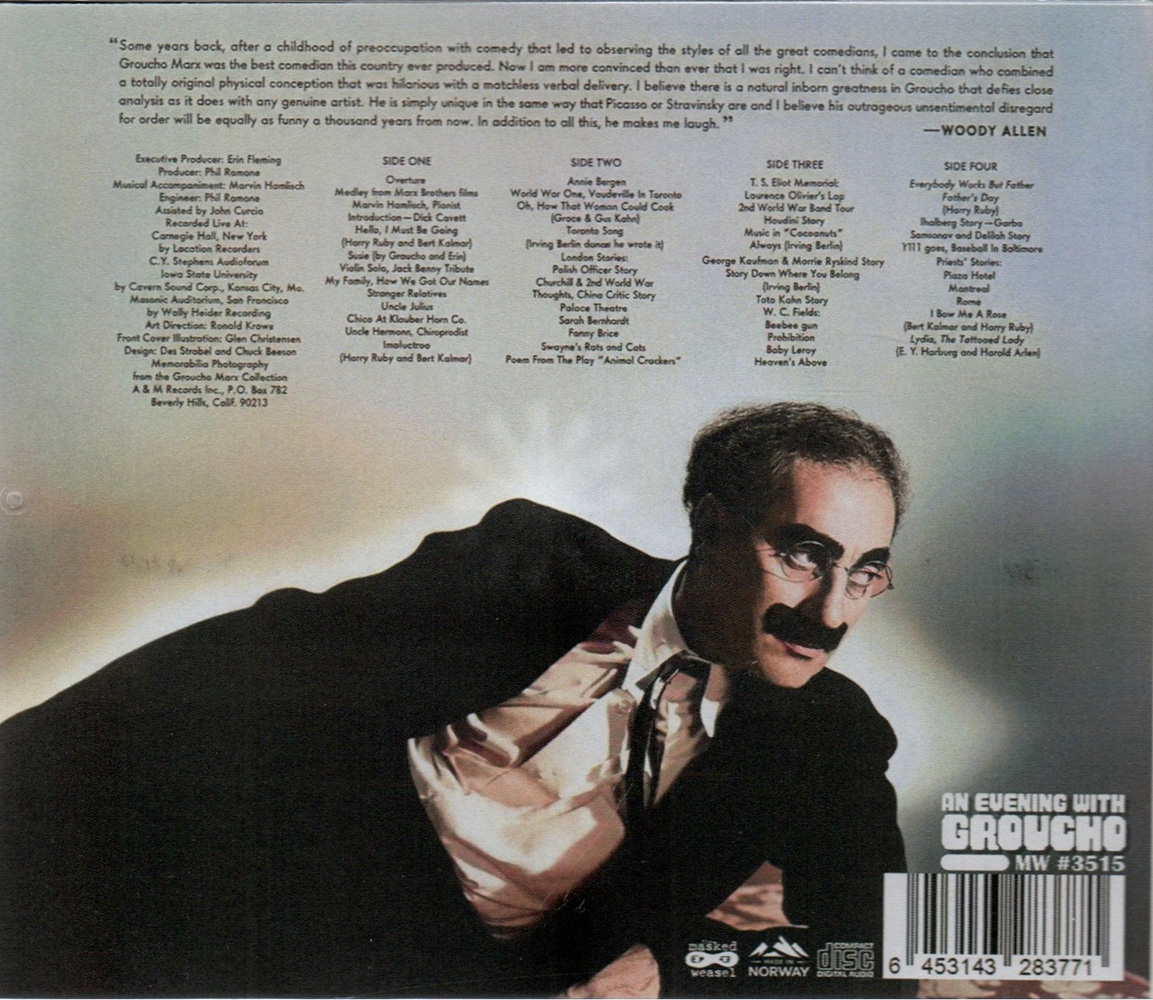 (image for) Evening With Groucho (2 LP set on 1 CD)