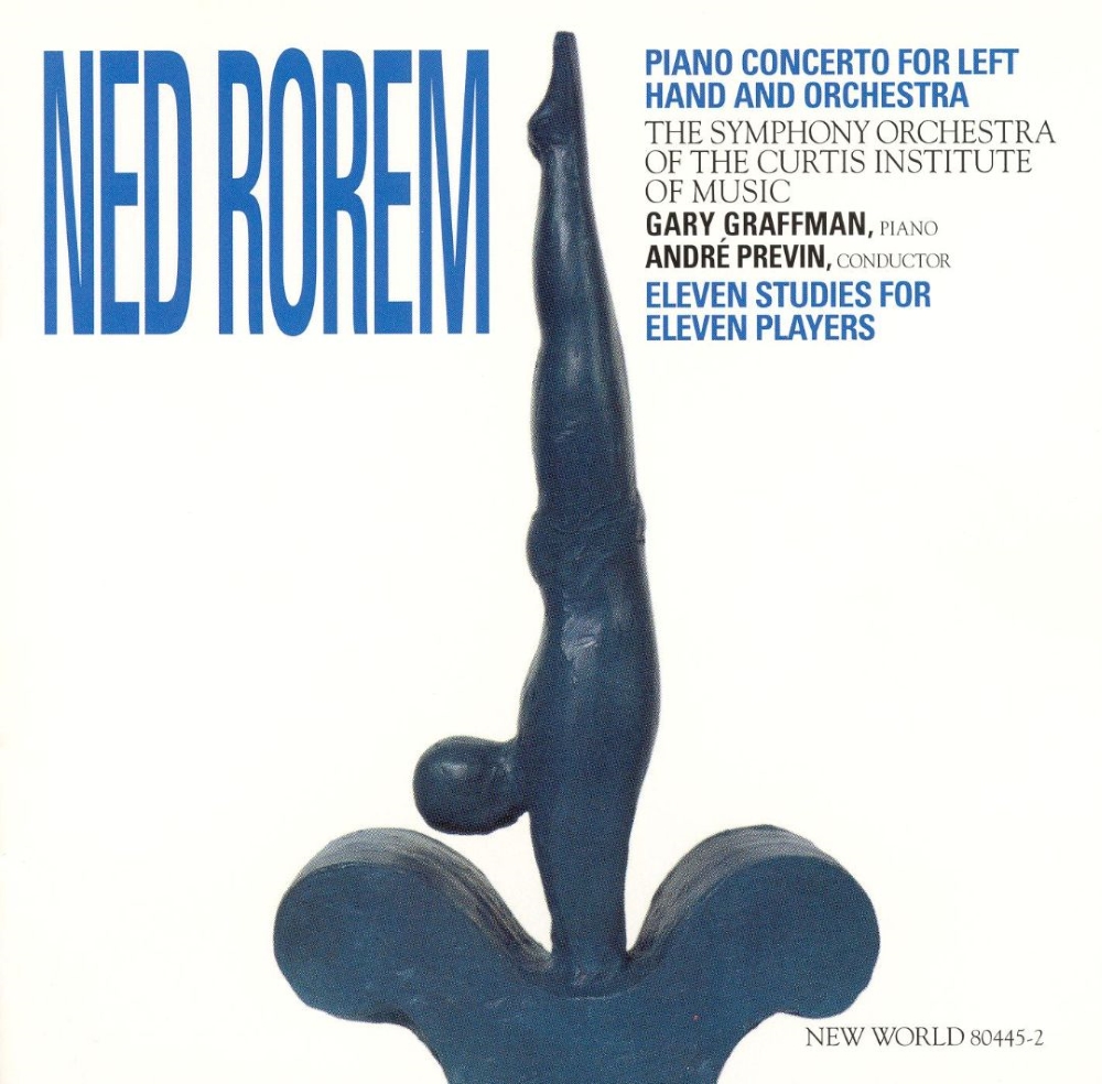 Ned Rorem-Piano Concerto For Left Hand And Orchestra / Eleven Studies For Eleven Prayers (image for) Ned Rorem-Piano Concerto For Left Hand And Orchestra / Eleven Studies For Eleven Prayers