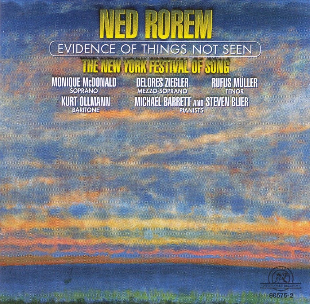 Ned Rorem-Evidence Of Things Not Seen (2 CD) (image for) Ned Rorem-Evidence Of Things Not Seen (2 CD)