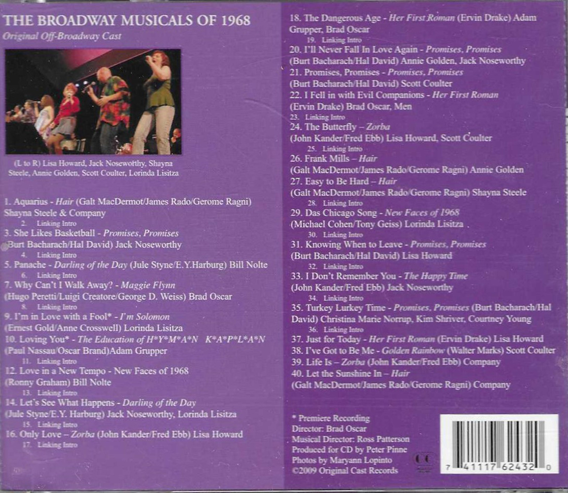 (image for) Broadway Musicals of 1968