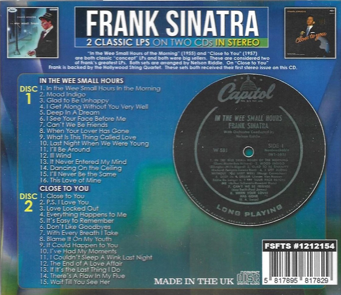(image for) 2 Classic LPs on Two CDs In Stereo-In The Wee Small Hours-Close To You (2 CD)