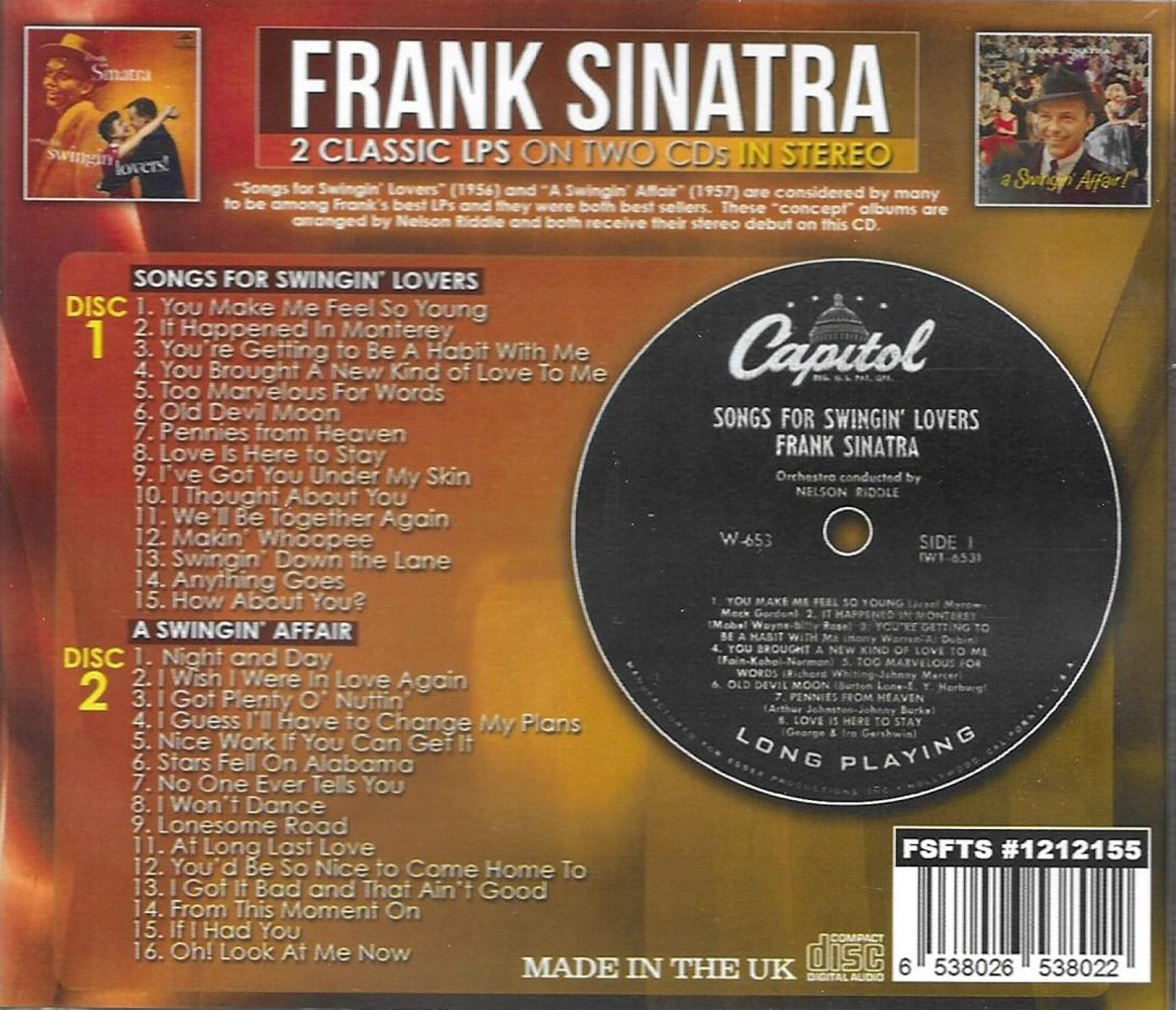 (image for) 2 Classic LPs on Two CDs In Stereo-Songs For Singin' Lovers-A Swingin' Affair (2 CD)