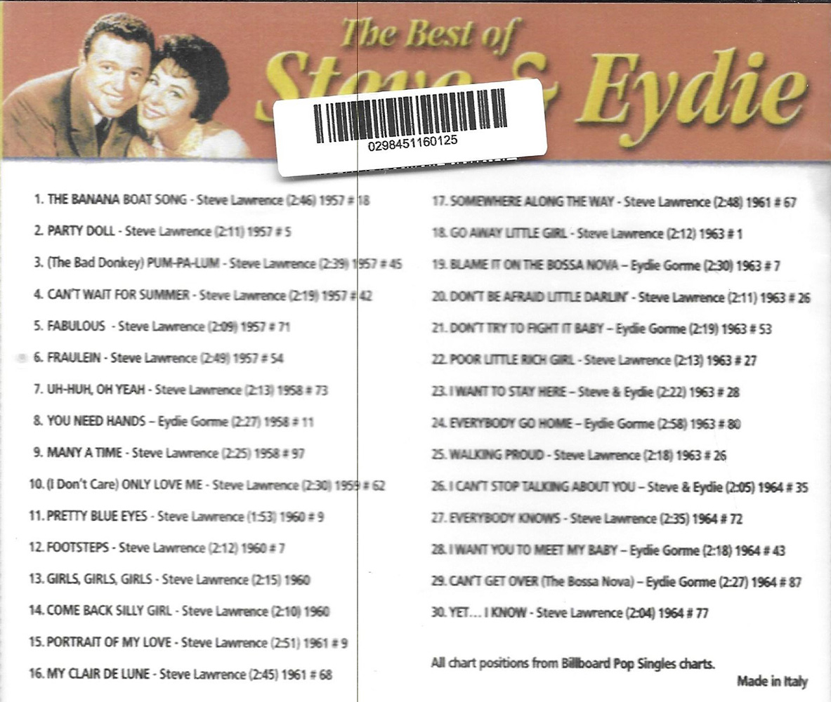 (image for) Best Of Steve & Eydie-30 Cuts