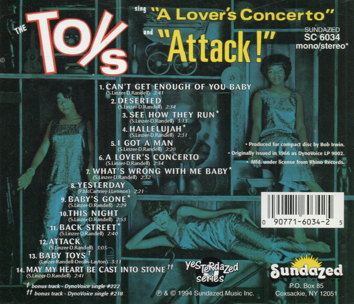 (image for) Toys Sing 'A Lover's Concerto' and 'Attack' (Import)