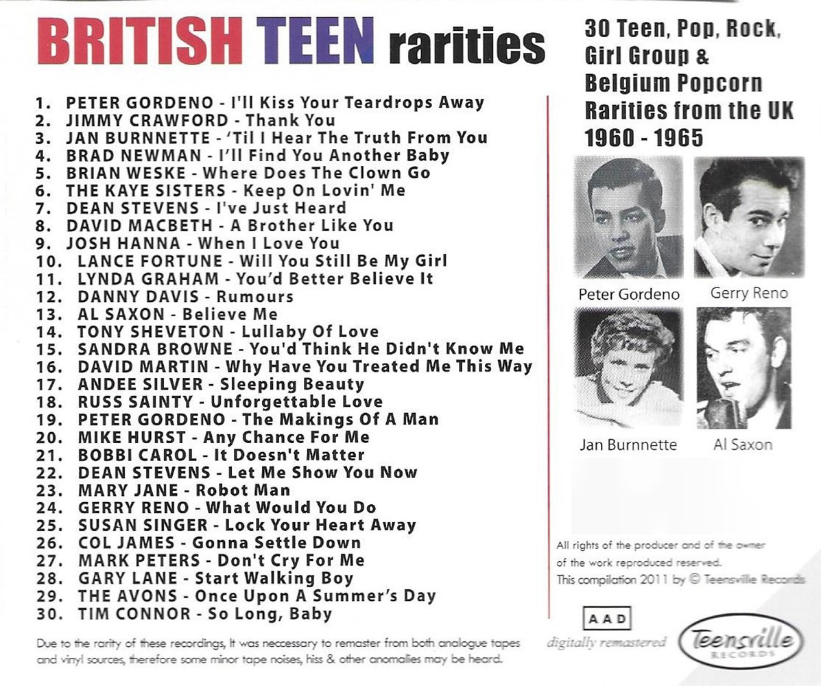 (image for) British Teen Rarities 1960-1965