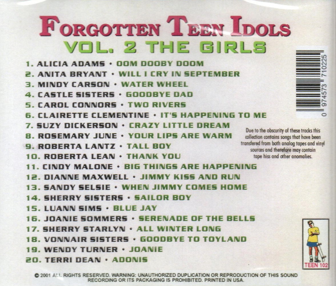 (image for) Forgotten Teen Idols, Vol. 2: The Girls (Import)