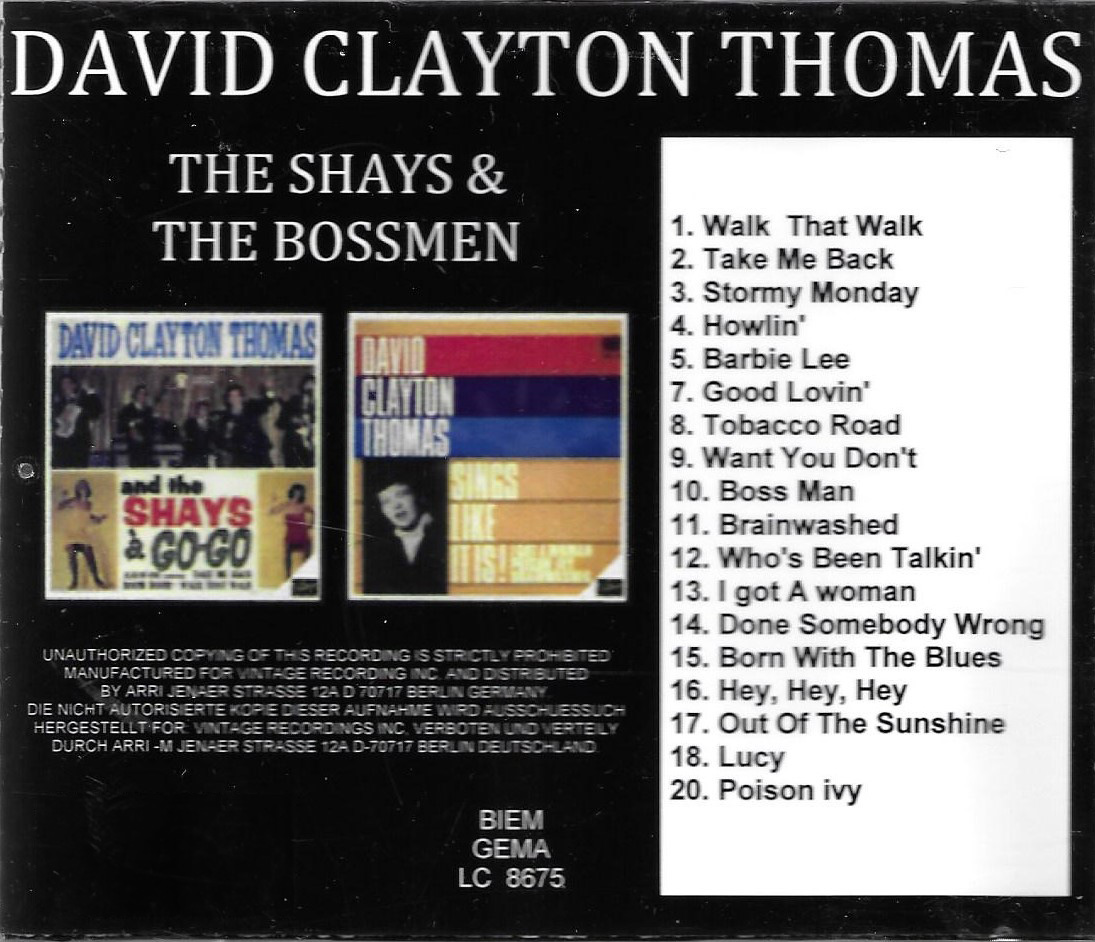 (image for) Shays & Bossmen-20 Cuts