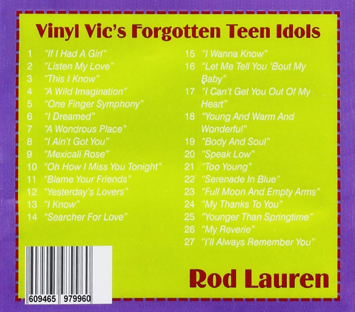 (image for) Vinyl Vic's Forgotten Teen Idols, Vol. 5: Rod Lauren