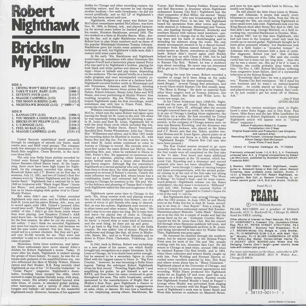 (image for) Bricks In My Pillow (LP)