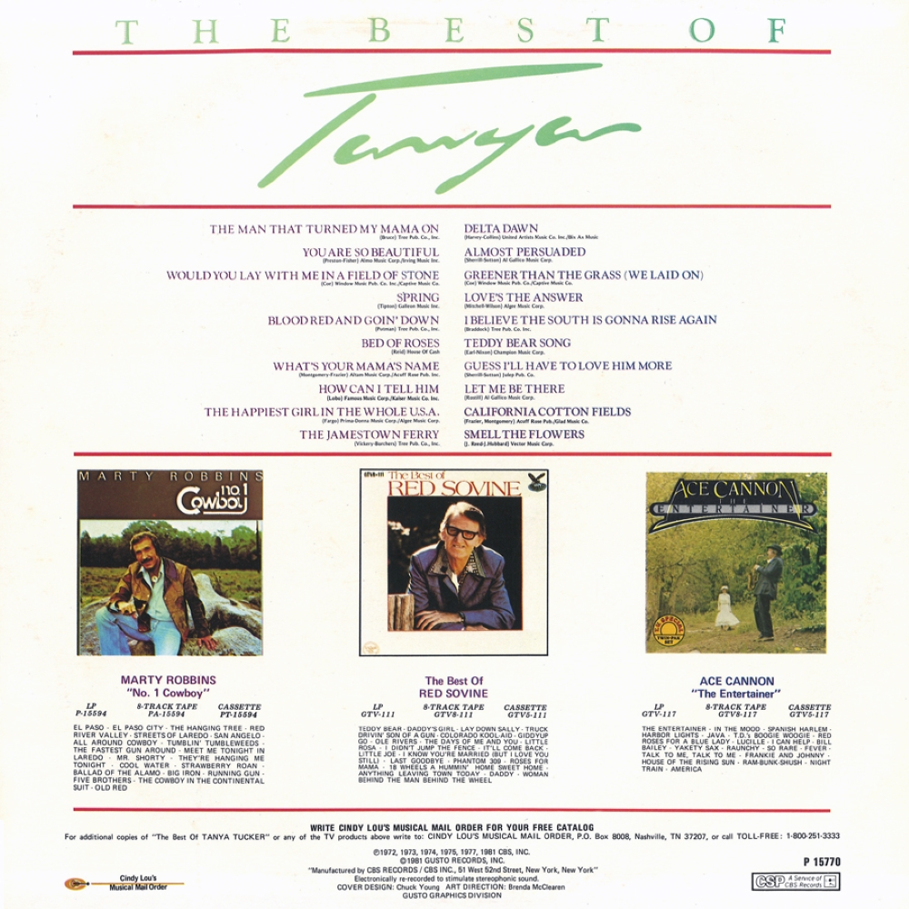 (image for) Best Of Tanya Tucker (LP)